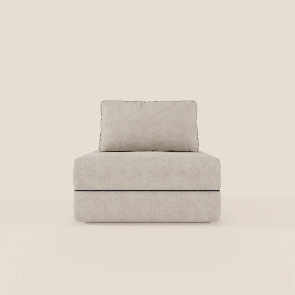 Rift poltrona letto con materasso alto 22 cm e memory foam - schienale mobile e tessuto smacchiabile T31