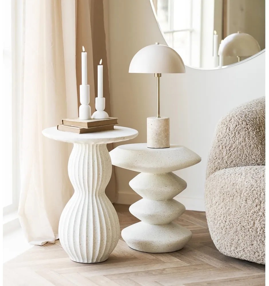 Tavolino rotondo in pietra ø 36 cm Blackburn – House Nordic