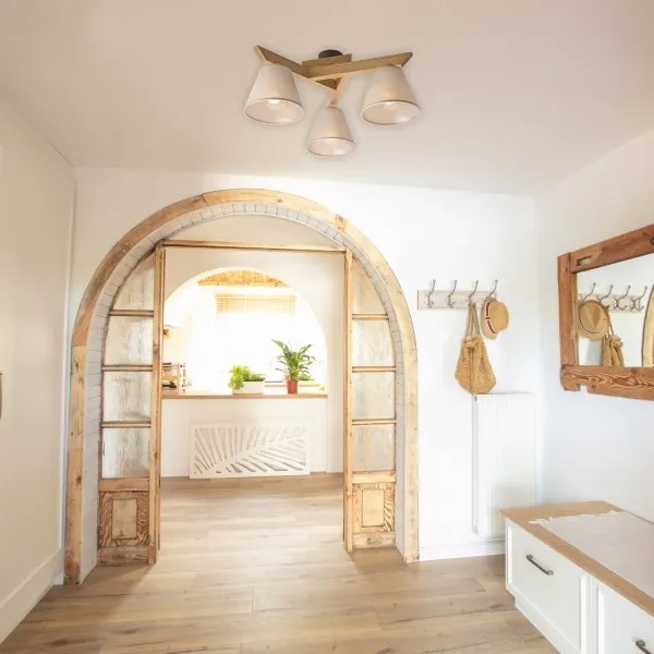 Plafoniera ANTONIO 3xE14/40W/230V rovere