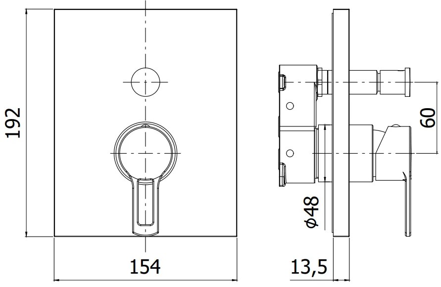 Paffoni Ringo Rinbox015no/M Miscelatore doccia Incasso Con Deviatore Piastra in Metallo Senza Parte Incasso Nero Opaco