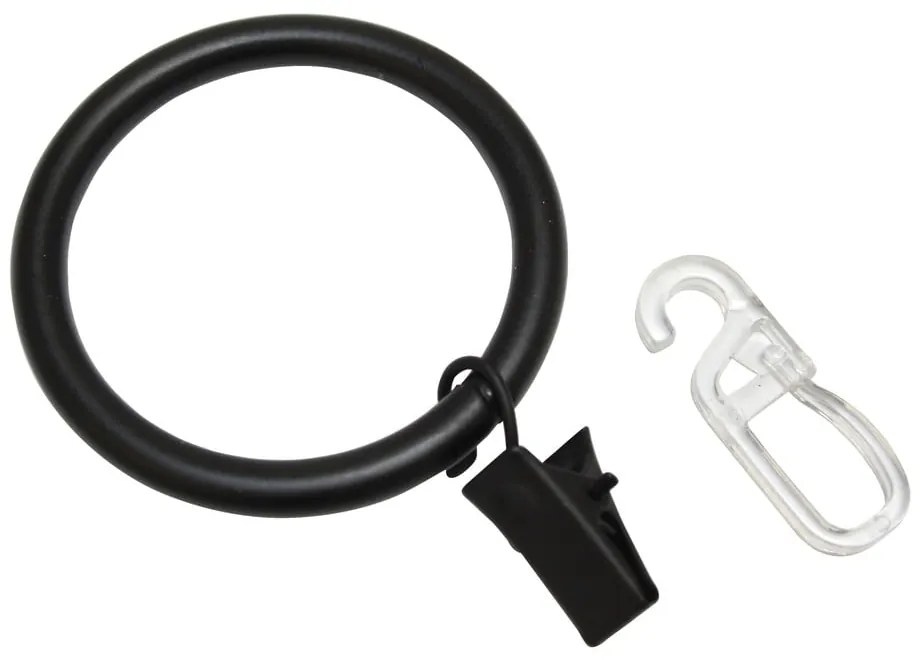 Anelli per tende in metallo con gancio in set da 10 Zeta - SP TREND