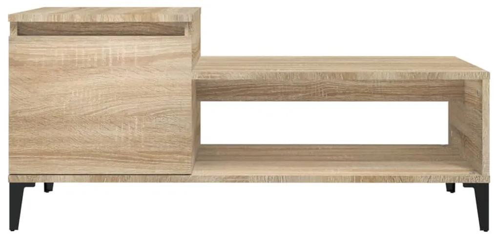 Tavolino da salotto rovere sonoma 100x50x45cm legno multistrato