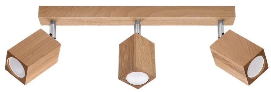 Sollux SL.1037 - Faretto KEKE 3xGU10/40W/230V quercia