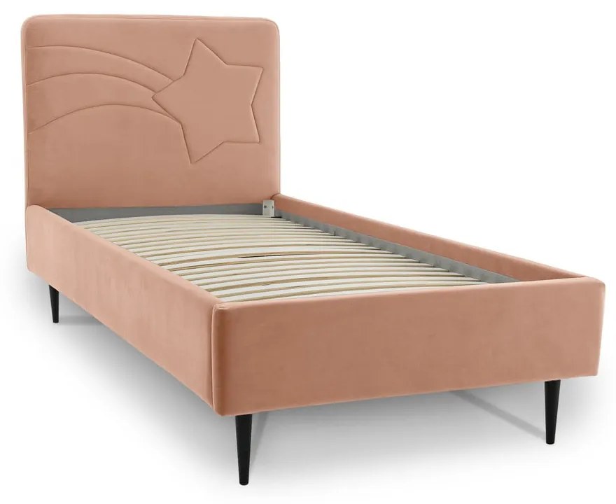 Letto rosa per bambini con contenitore 120x200 cm Star - Scandic