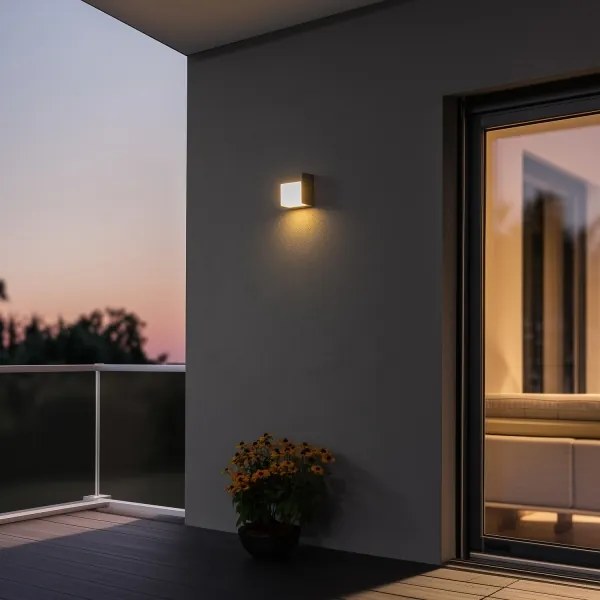 Brilagi - Applique a LED da esterno TERNI LED/12W/230V grigio IP44