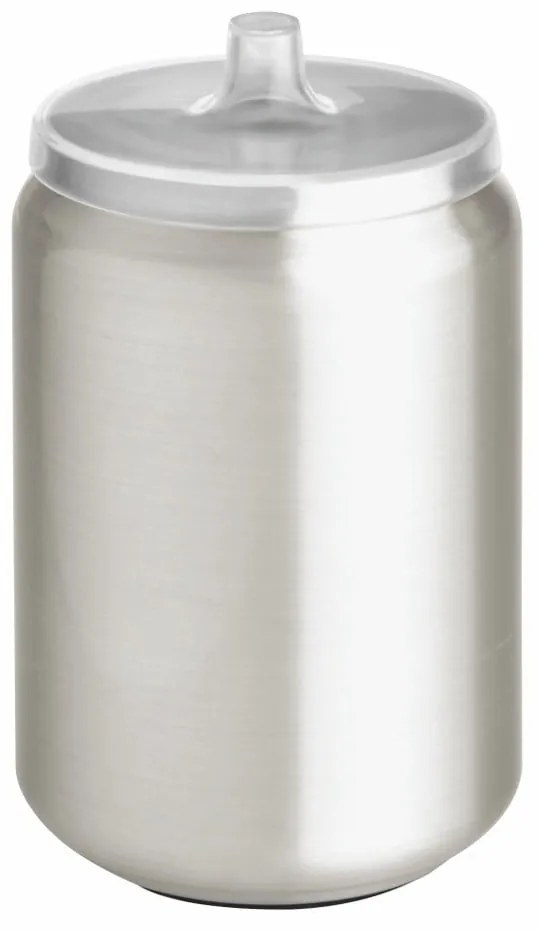 Organizzatore di cotton fioc da bagno in acciaio inox in argento Austin - iDesign