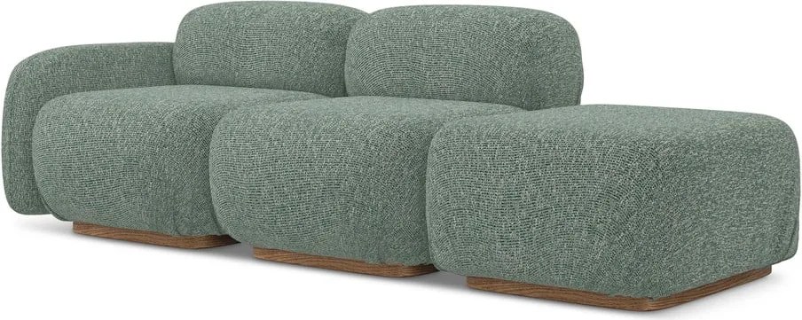 Chaise lounge componibile verde chiaro (con penisola a sinistra) Ailani – Makamii