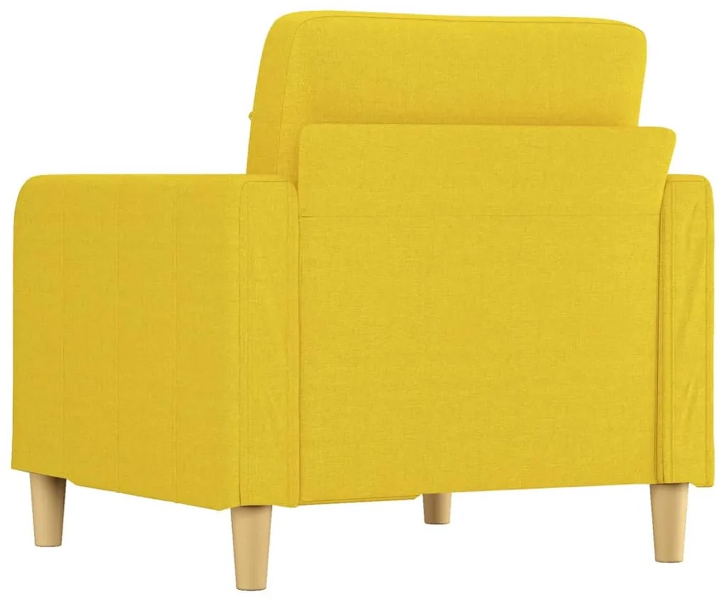 Poltrona giallo chiaro 60 cm in tessuto