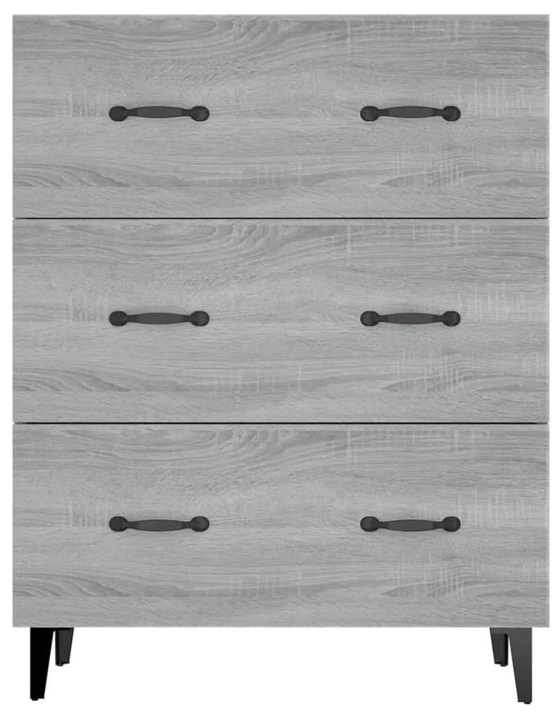 Credenza grigio sonoma 69,5x34x90 cm in legno multistrato