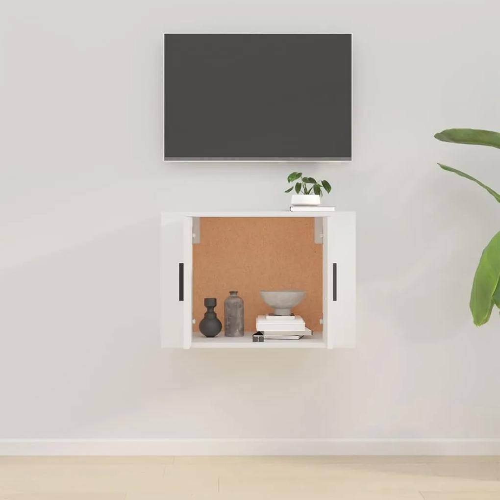 Mobile porta tv a parete bianco 57x34,5x40 cm