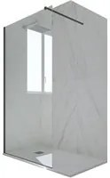 Parete doccia Walk-in da 90 CM H 200 Vetro Trasparente Profilo Antracite in pvc mod. Kolors