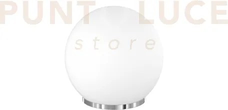 Mars lampada da tavolo montatura cromo vetro bianco d.25 cm 1 luce ...