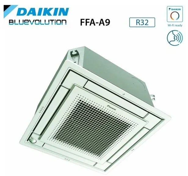 Daikin - Climatizzatore Condizionatore a Cassetta Fully Flat 9000 Btu FFA25A9 R-32 Wi-Fi Optional con Griglia Inclusa Classe a++/a+ - Garanzia