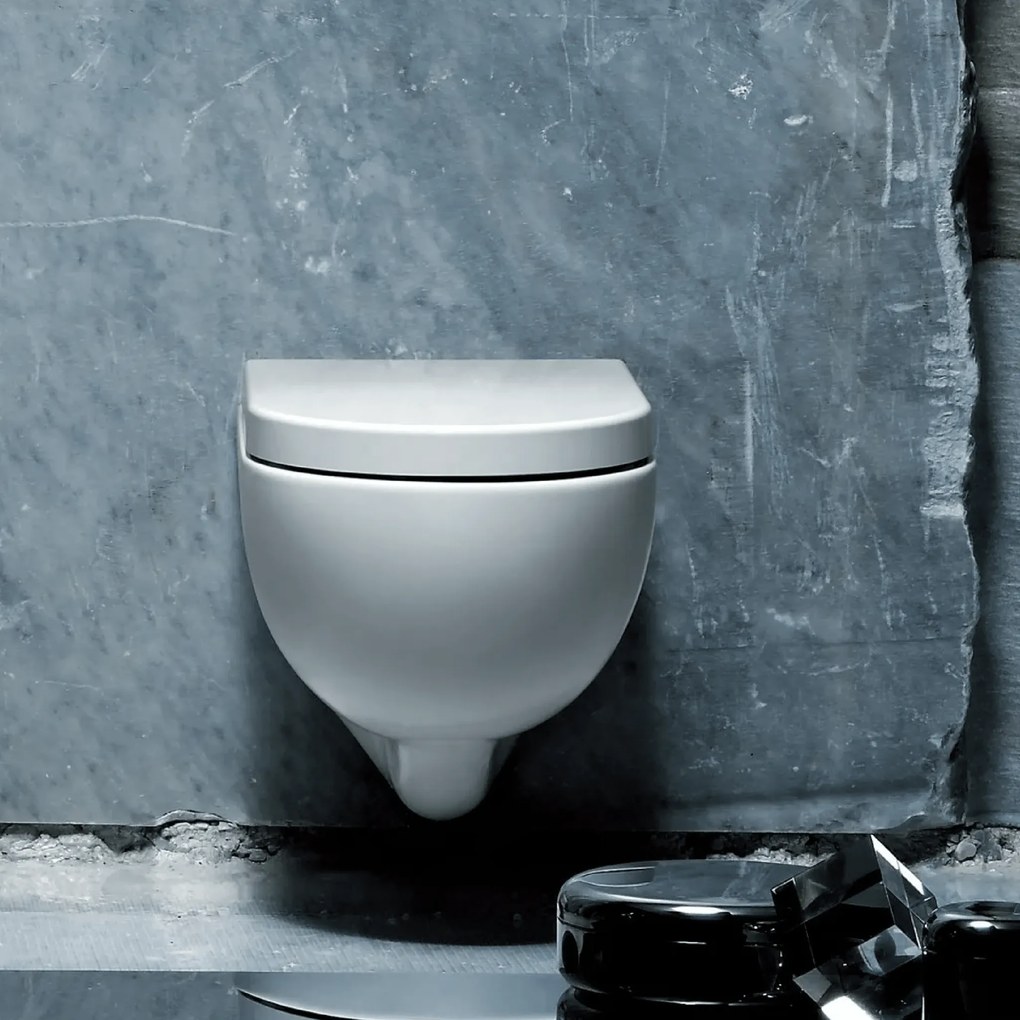 Wc Sospeso Azzurra Ceramica Bianco Lucido "Nuvola"