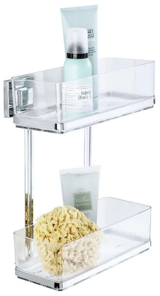 Scaffale autoportante a due livelli Vacuum-Loc, 14 x 25,5 cm Quadro - Wenko