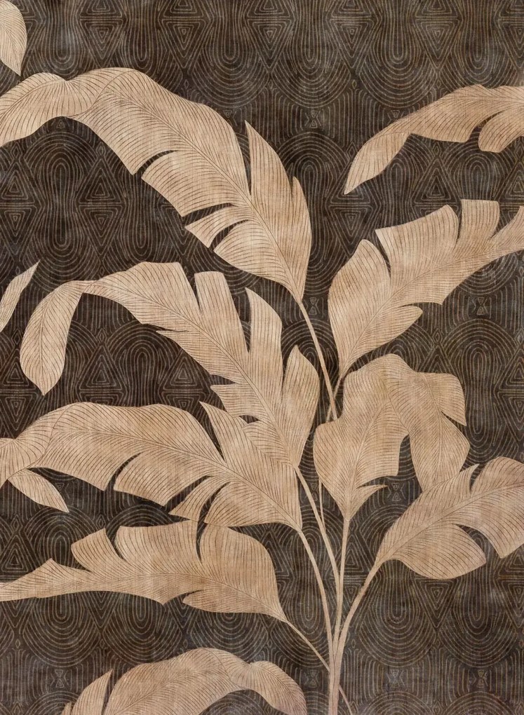 Coordonne Carta da parati panoramica Leaves Shadow Bamboo - Night