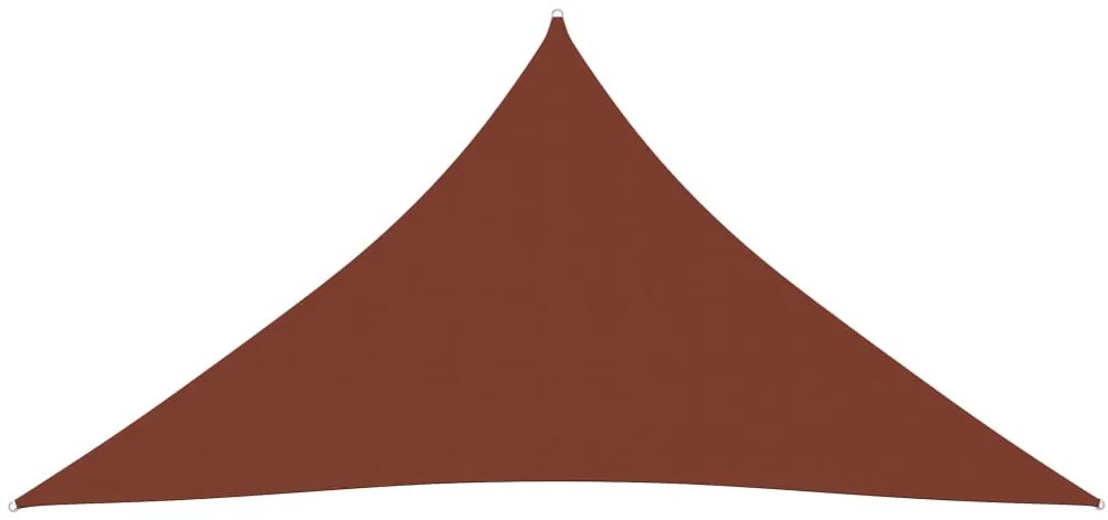 Parasole a Vela Oxford Triangolare 3x4x4 m Terracotta