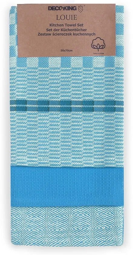 Asciugamani in cotone in set da 3 50x70 cm Louie - DecoKing