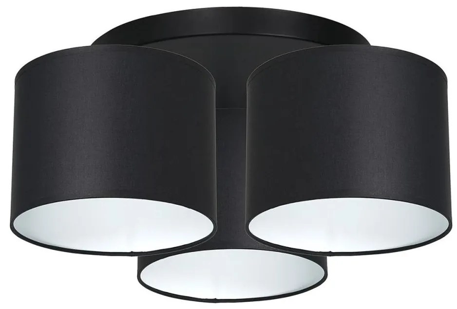 Lampadario a plafone ARDEN 3xE27/60W/230V nero/bianco