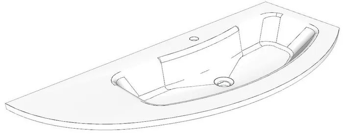 Lavabo a incasso rettangolare Jolly H 20 cm in resina bianco