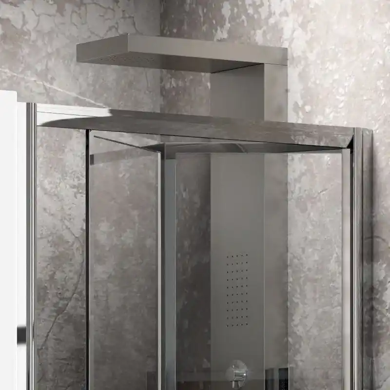 Kamalu - porta doccia 70cm apertura a libro vetro trasparente k045