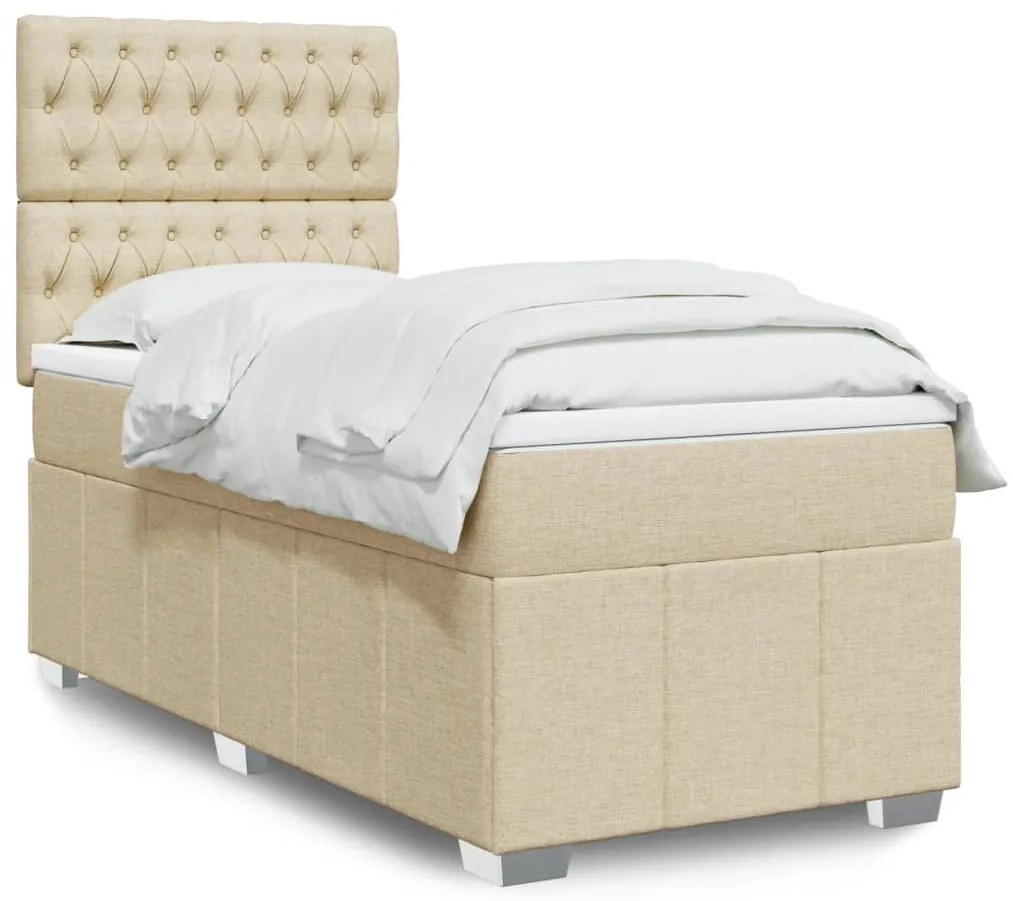 Giroletto A Molle Con Materasso Crema 90x200 Cm İntessuto /