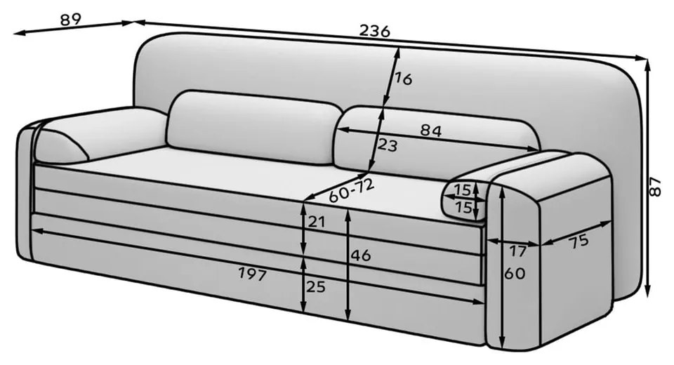 Divano blu allungabile/con contenitore e rivestimento in velluto a coste 236 cm Elioss – ELTAP