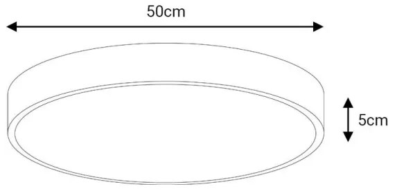 Plafoniera LED FELIZ LED/50W/230V 4000K diametro 50 cm nero