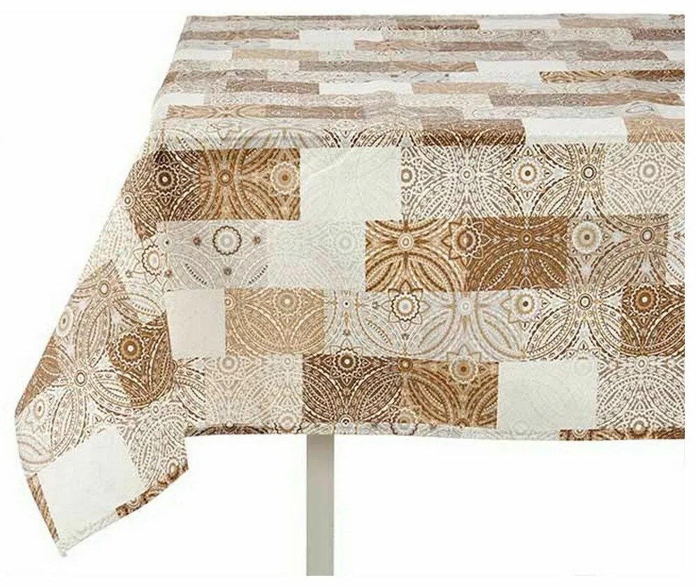 Tovaglia Tela Antimacchia Piastrella 140 x 180 cm Beige (6 Unità)