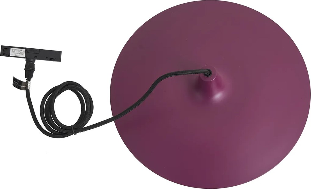 Lampada a sospensione retrò viola per sistema a binario monofase - Slimline Panzi