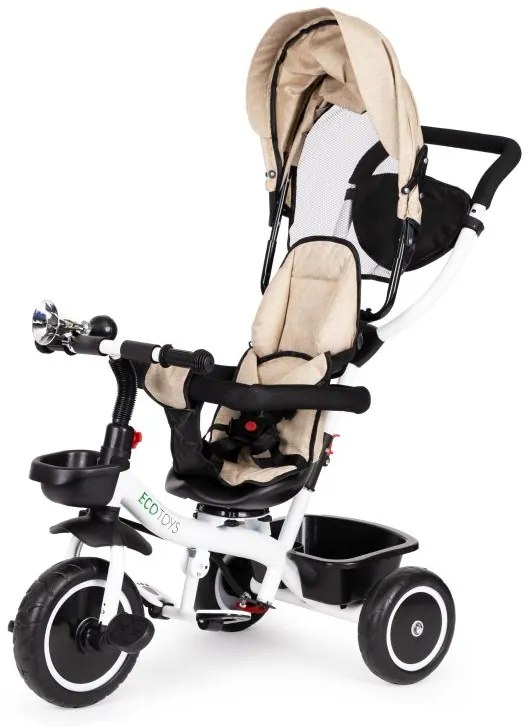 Triciclo, passeggino in beige ECOTOYS