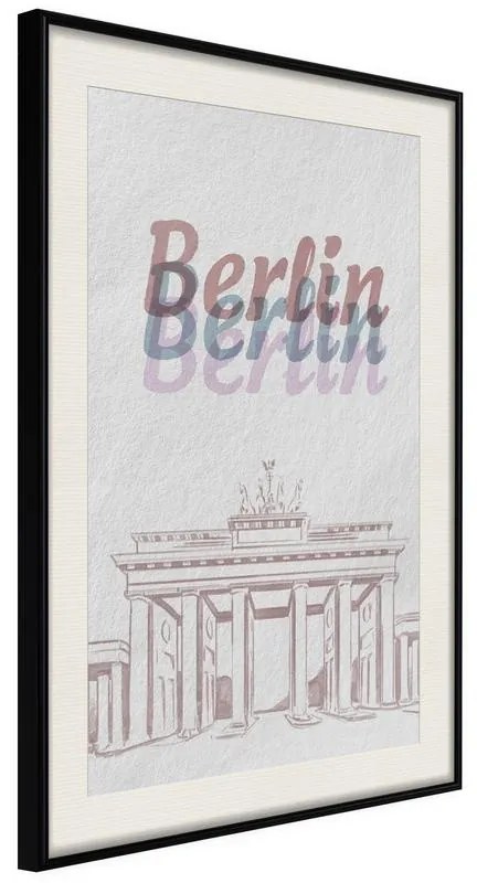 Poster  Pastel Berlin  Cornice Quadri Cornice nera con pass-partout, Larghezza x Altezza Home decor 30x45