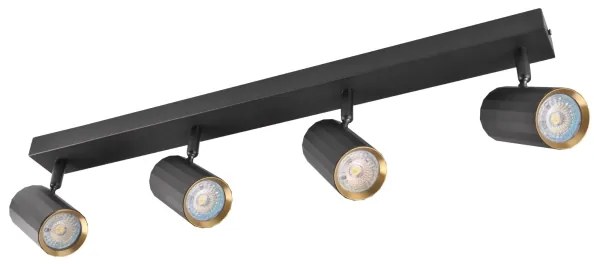 Faretto NICEA 4xGU10/10W/230V nero