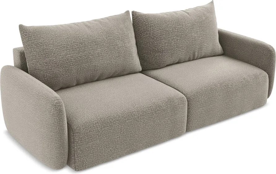 Divano beige allungabile/con contenitore 238 cm Kalena – Makamii