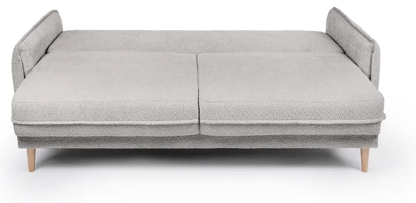 Divano letto in tessuto bouclé grigio 215 cm Patti - Bonami Selection