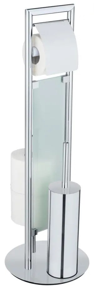 WENKO 25384100 - Set WC SULMONA 25x76 cm argento/nero