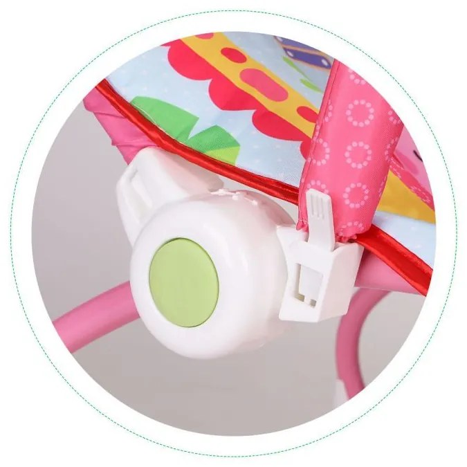 Sedia a dondolo per bambini ECOTOYS in rosa 3in1