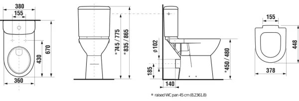 JIKA H8236160000001 - Vaso WC DEEP ceramica/bianco
