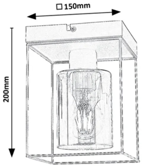 Rabalux 71031 - Plafoniera CHADWICK 1xE27/25W/230V