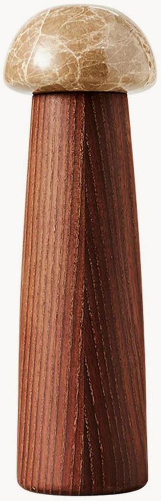 Kit sale e pepe in legno con coperchio in marmo Yami 2 pz