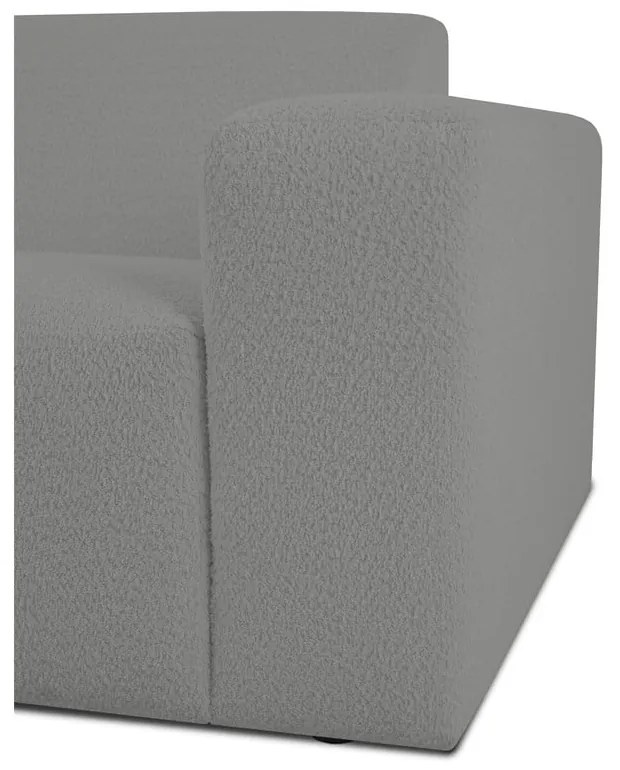 Divano bouclé grigio 228 cm Roxy - Scandic