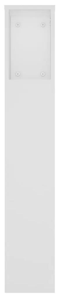 Testiera con scomparti bianca 180x18,5x104,5 cm