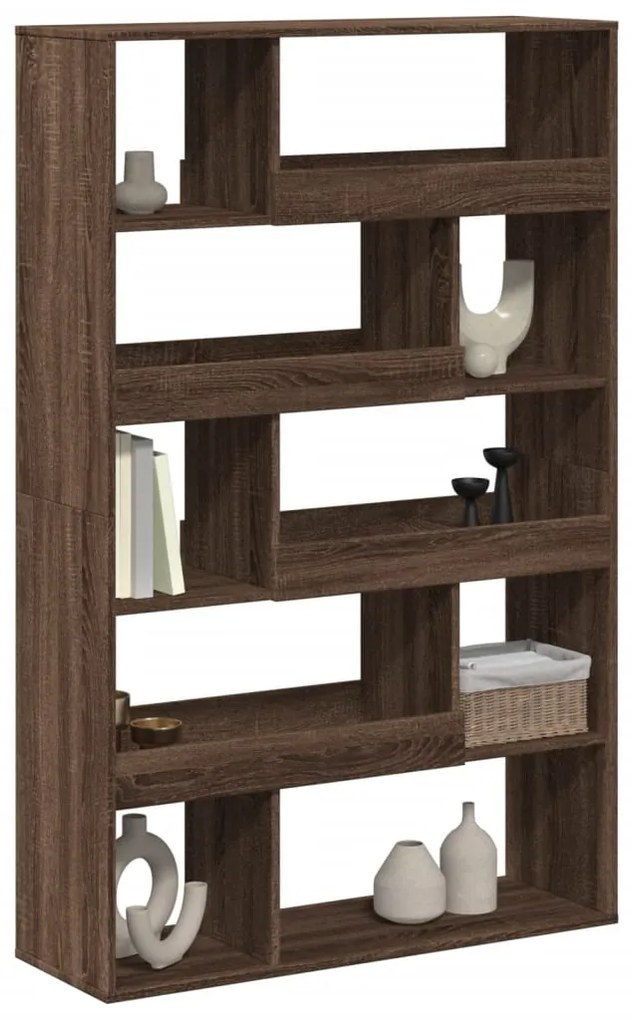 Libreria rovere marrone 100x33x156,5 cm in truciolato