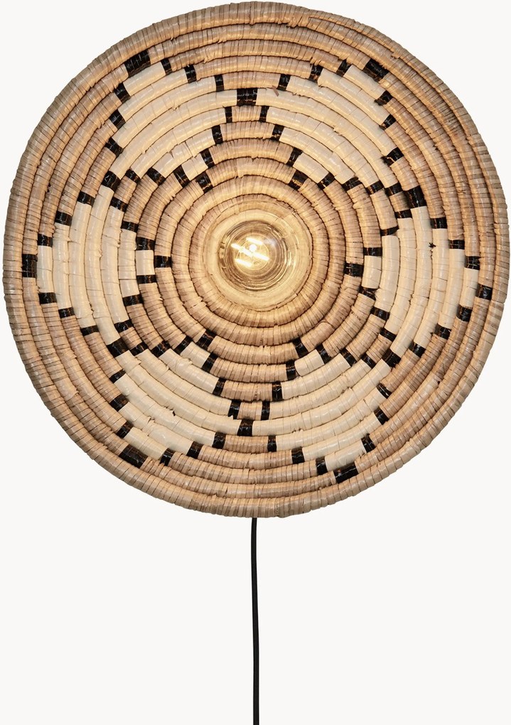 Applique in fibra naturale con luce regolabile Andros