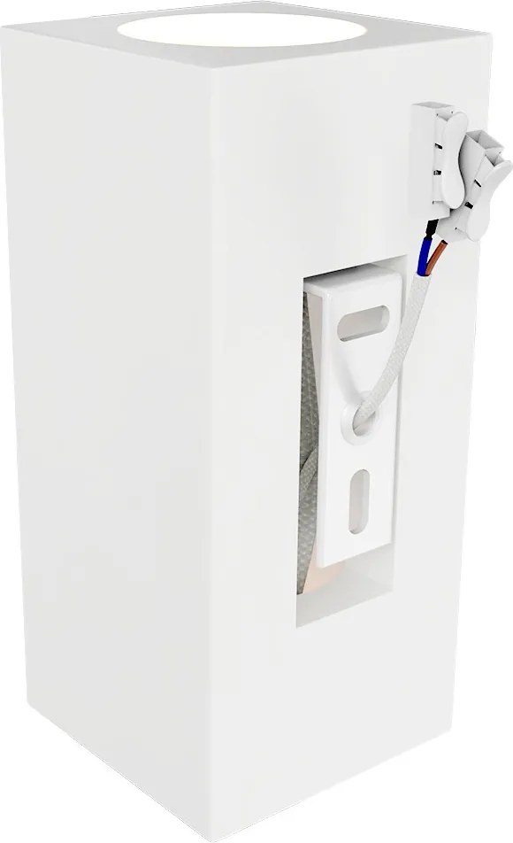 Applique da Parete 2xGU10 Rettangolare in Gesso Pitturabile