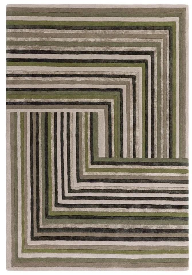 Tappeto in lana verde 160x230 cm Network Forest - Asiatic Carpets