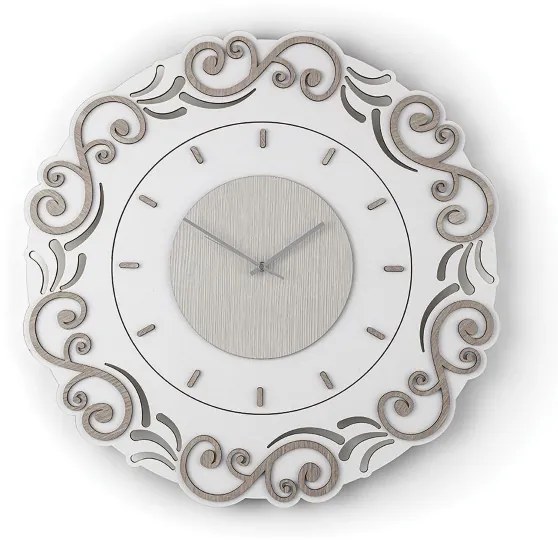 Orologio tondo parete D30 senza numeri in legno laminato BRC