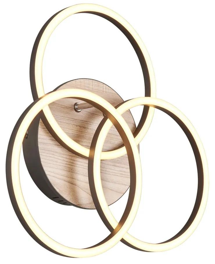 Plafoniera LED nero-marrone 43x43 cm Circle - Trio