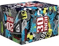 Plyo Box Attrezzo per Allenamento 3 Altezze 76x61x51cm Jumping Box Antiscivolo Multicolore