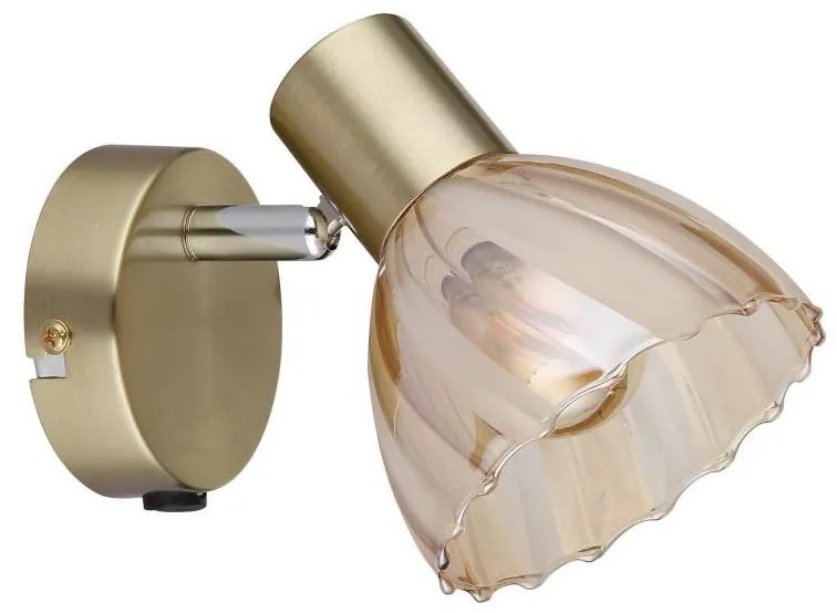 Globo 54315M-1 - Faretto da parete ZACHERY 1xE14/40W/230V oro